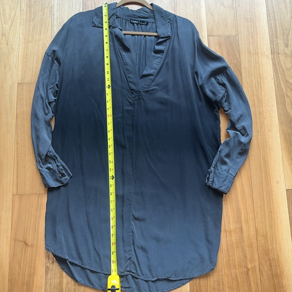 Gypsy 05 Silk Tunic Dress in Botanical gray ombré - Picture 6 of 8